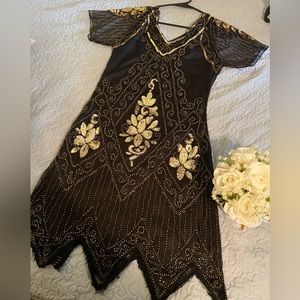 Vintage dress , fits M &large , hand made